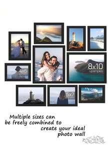 Personalizowana prosta ramka na zdjęcia, do postawienia na biurku lub powieszenia na ścianie, pomysł na prezent do pokoju, dekoracja na Walentynki, 1 sztuka, wysoka jakość, modna personalizacja, spersonalizowana, wyjątkowa, idealny prezent dla niej/niego - Wielokolorowe - Zobacz 7