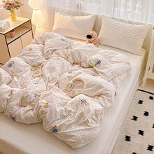 3pcs Minimalist Digital Print Soft & Comfortable Bedding Set - 1 Duvet Cover + 2 Pillowcases, No Filler, Skin-Friendly Brushed Printed Bedding Set, Suitable For Bedroom, Guest Room, King/Queen/Twin Bed, All Seasons, Machine Washable - Multicolor - View 12