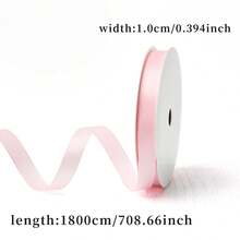 20 Yards High Density Polyester Satin Ribbon, Silky Smooth Texture, Suitable For Valentine's Day Flower Gift Wrapping, Wedding Wreath Decoration Bows, Party Atmosphere Decorative Streamers, Cake Packaging Ribbons, Birthday Party Decorative Ribbons, DIY Hair Accessories And Sewing Supplies - Pink - View 15