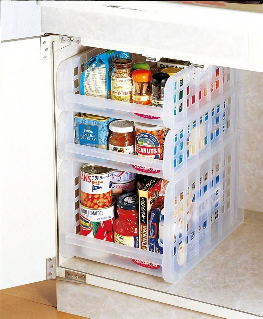 リス 収納トレー ワイド 浅型 クリア&スタックキーパー  WL260 - ワイド 深型 - チェックする 1