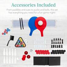 Multi-Game Table Series – 4-In-1 & 11-In-1 Combo Game Tables With Foosball, Air Hockey, Billiards, Ping Pong & More For Home, Game Room & Rec Room - 11合1淺色木紋 - 查看 5