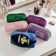 Velvet Bangle & Bracelet Organizers And Storage Small Jewelry Roll Organizer Travel, Compact Jewelry Case For Bangles, Bracelets, Watches(Dark Blue),DarkBlue - 深藍色 - 查看 8