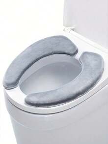 2pcs Soft Washable Toilet Seat Covers, Thick & Comfortable, Easy Installation, Suitable For Most Toilets, Bathroom Accessories - Multicolor - View 3