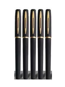 5/10/20/27 Pieces Of Stylish Black And Gold Gel Pen Set, Elegant Black And Gold Finish, Suitable For Office, School And Professional Stationery - Black - View 6