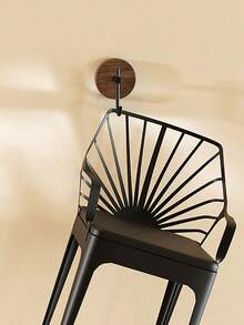 2pcs Walnut Wood Wall Mounted Hooks With Adhesive, Single-Sided Wall Hanging, No Drilling Required For Hanging Clothes, Towels, Bedroom Wall Decor, Coat Rack, Hooks, Back To School, Storage Organizer, Key Rack, Wall Mounted Key Hooks, Kitchen Accessories - Multicolor - View 5