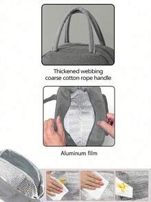 这款保温午餐包印有“我很好，一切都很好”的图案，包含咖啡杯设计，适合女性咖啡爱好者，配有黑色餐具收纳袋和双层口袋午餐盒，容量大，是学生餐食保温冷藏包的理想之选。 - 彩色 - 查看 8