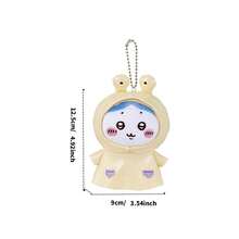 Miniso 1pc Cute Summer Raincoat Pendant Decoration, Lightweight And Practical Daily Accessory, Perfect Birthday Gift, Made Of PVC Material - Yellow - View 9