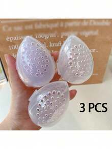 Cosmetic Sponge Storage Box Makeup Sponge Holder Storage Box Makeup Sponge Powder Puff Storage Box Transparent Makeup Powder Puff Box--Use This Portable Compact Storage Box To Organize Your Makeup Sponges (Makeup Sponges Not Included) - Multicolor - View 12