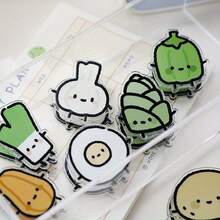 Funny Vegetable Memo Clips - Non-Slip Acrylic Double-Sided Holder, Securely Organize Notes, Bills, Homework & Photos | Perfect Halloween, Christmas Gift & Desk Organizer For Students, Office, Kitchen - Multicolor - View 10