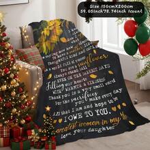 Give Me The Most Beautiful Gift For My Mom - A Blanket, With A Retro And Warm Style,Super Soft Flannel Printed  Blanket,As Birthday Gifts, Family, Wedding, Souvenir Blankets, Polyester Blankets Suitable For All Seasons, Washable, Machine Washable, Lightweight, Breathable, Comfortable, Warm, Unique, 280gsm For Him, Her Personalized Ideal Gifts For Her, Perfect Nap, Camping, Travel, Home, Daily Life, Office Decoration, Birthday, Anniversary, Valentine's Day, Thanksgiving, Christmas, Halloween, Mother's Day, Wedding, New Year Gifts ,Sofa,Bed,Car,Bedroom,Living Room,Office,  Outdoor Camping, Beach,Wall Decoration - 多色18 - 查看 3