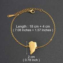 سوار للنساء بتصميم خريطة جزر تينيريفي وجزر لانزاروتي وبالما وجومرا وفويرتيفنتورا وإل هييرو بطول 18 سم + 4 سم