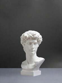 1个大型白色大卫雕像花瓶，树脂材质，适合家居和房间装饰 - 仅含花瓶，不含鲜花 - 彩色 - 查看 8