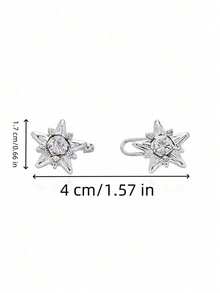 2个金属五角星腰扣，腰部可调节扣，牛仔裤腰扣，裙子收腰扣，腰部调节，安全别针，隐形无缝，日常百搭雪花图案