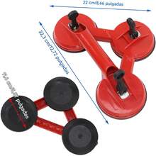 Paquete de 2 Ventosas de Vidrio FCHO, de Aluminio Resistente, Levanta Vidrio/vidrioóvil/almohadilla para Levantar/reparador de Abolladuras, Ahorro de Mano de Obra, - 1 - Ver 2