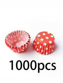 1000pcs Assorted Color Polka Dot Mini Cupcake Liners, 0.98 Inch Non-Stick Heat Resistant Baking Cups, Essential For Birthday, Holiday, Graduation Party Themes - Kitchen Baking Supplies - Multicolor - View 12