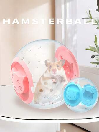 1pc Hamster Silent Exercise Ball, Essential Fitness & Entertainment Toy For Small Pets! Made Of High-Transparency Crystal Material With Dense Breathable Holes, Ventilated And Non-Stuffy, Detachable Stand For Instant Silent Running Wheel, Floor-Standing Design Takes No Space, Thoughtful Anti-Trapping Foot Design, Smooth Edges Without Burrs, Hamster Exercise Ball, Toy Rolling Ball, Silent Running Wheel