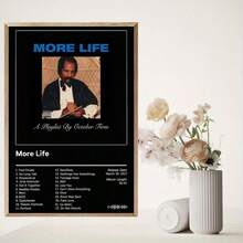 1pc "More Life" By Drake - Frameless Canvas Print Poster, Modern Artistic Wall Decor With Music Theme, Waterproof Artwork For Living Room, Bedroom, Office, Dining Area - Unique Gift Idea, Preppy Room Decor - Multicolor - View 5