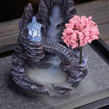 1pc Garden Pond Waterfall Backflow Incense Burner | Suitable For Air Purification Resin Crafts Home Decor | Handheld Incense Burner, Kitchen/Dining Table Incense Burner, Meditation, Yoga, Sleep - Multicolor - View 7