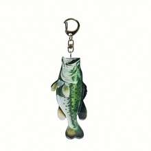 1pc Fashionable Low-Pitch Acrylic Mini Keychain Pendant, Suitable For Fishing Enthusiasts, Ideal For Christmas Tree Decoration, Backpack Keychain Accessory, Couple Gift, Holiday Gift - Multicolor - View 2