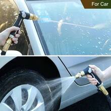 Boquilla de manguera de jardn con chorro de alta presin, pulverizador de manguera de agua de metal resistente, control de flujo de pulgar, vlvula de encendido, patrones de pulverizacin - inicial - Ver 7