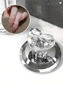 1pc轻奢马桶压器马桶水箱按钮可爱心形马桶压器延长水箱神器万能美甲助手神器浴室装饰秋季装饰 - 彩色 - 查看 9