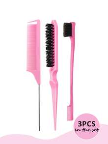 Juego de 2/3/4/5/6/10 cepillos para el cabello con cepillo para definir el cabello rizado, el borde lateral estrecho separa y da volumen a los mechones rizados de manera eficiente, cepillos de estilo con 9 hileras de cojín de nailon, para secado y peinado, anti-enredos, cepillo masajeador de cuero cabelludo de silicona suave, (6.8oz/200ml) Botella rociadora continua para el peinado - Multicolor - Ver 14