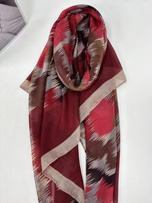 1件装女士围巾/头巾，迷彩图案，春夏连衣裙搭配