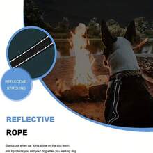 High Strength Elastic Dog Leash - Comfortable Padded Handle And Reflective Line - 6ft/4ft, Suitable For Medium To Large Dogs - Multifunctional 4-In-1 Leash With Car Safety Belt - Ideal For Training And Travels - Multicolor - View 9