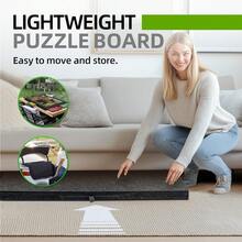 1000 Piece Tilted Jigsaw Puzzle Board With 2-In-1 Puzzle Stand And Cover, Lightweight Puzzle Board With 6 Drawers, Portable Felt Puzzle Table, Suitable For Adults - Deep Grey - Dark Grey - View 7