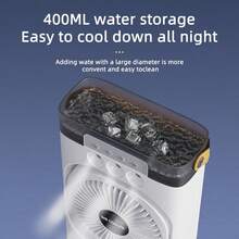 1pc Personal Desk Fan, 3-Speed USB Mist Cooling Fan, USB Powered Quiet Cooling Desk Fan, 120° Rotation, Suitable For Home, Office, Bedroom, Dorm, Indoor & Outdoor, Summer Gift - Multicolor - View 3