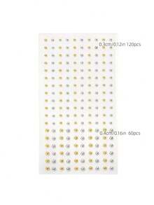 [1pc Waterproof Fake Piercing Set]A Total Of 180 Waterproof Fake Piercing Sets, Including Self-Adhesive Lip Rings, Eyebrow Rings, Nose Rings, And Navel Accessories - Multicolor - View 7