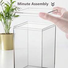 Clear Acrylic Box With Lid, Clear Acrylic Display Box Plastic Square Storage Display Case 3.9x3.9x5.9 Inches For Handmade Doll Blind Box Model Jewelry Display Action Home And Outdoor,3.9x3.9x5.9inches - 3.9x3.9x5.9英寸 - 查看 4
