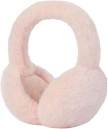 Ear Muffs Winter Women,Faux Fur Soft Foldable Fluffy Ear Warmers,Earmuffs Outdoor Cold Weather - Hồng - Xem 8