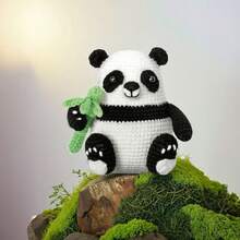 1Set Animal Crochet Kit For Beginners, Beginner Crochet Kit For Adults With Step-By-Step Video Tutorials, Panda DIY Crafts For Adults, Birthday Valentine's Day Halloween And Christmas Gifts, Cute Funny Home Decorative Ornaments - Panda - View 3