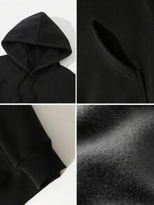 2026 New Couple Hoodies His Angel Her Guardian Wings | Suitable For Valentine's Day And Daily Wear | Gifts For Men | Gifts For Boyfriend | Valentine's Day Gifts |Made With Fleece Fabric|Warm Hoodie For Autumn And Winter|Unisex - 黑色衛衣女士款 - 查看 5