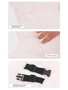 1个花朵图案汽车头枕，柔软舒适，可保护颈部，适用于汽车座椅和内饰。 - 均碼 - 查看 8