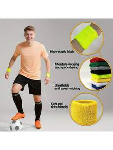 Customized Sweatbands Sports Wristband For Men & Women - Moisture Wicking Sweatband For Tennis, Basketball, Running,Yoga, Gym, Working Out - Multicolor - View 8