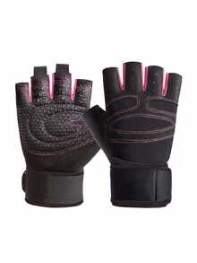 一双男女通用的运动手套，适合举重、骑自行车、健身房、训练，具有透气舒适的设计。黑色手套健身房配件，运动，健身房，家庭锻炼，女士健身手套，拳击手套，健身手套，健身手套，男士健身手套