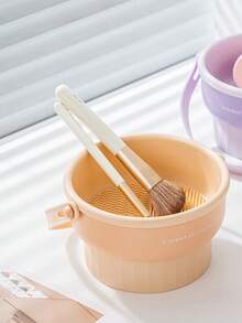 1PC Makeup Brush Storage Box Makeup Pen Cleaning Bowl Silicone Powder Pouch Storage Rack Cleaning And Drying One Piece Artifact Mother's Day Gift - Multicolor - View 10