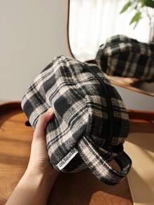 Túi đựng mỹ phẩm kẻ caro cổ điển dung tích lớn, túi lót đa năng di động khi đi du lịch, túi đựng đồ vệ sinh cá nhân có khóa kéo, túi trang điểm cỡ lớn unisex, túi đựng mỹ phẩm, túi đựng đồ dùng cá nhân khi đi du lịch, đồ dùng cần thiết cho kỳ nghỉ dành cho nam và nữ. - Nhiều màu - Xem 7