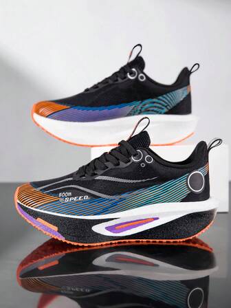 Unisex Shock-Absorbing Wear-Resistant Sneakers With Breathable Mesh Fabric, Suitable For Running, Fitness, Daily Wear, Fashionable And Comfortable Performance Shoes
