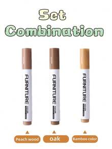 Low Odor Furniture Repair Paint Markers, Suitable For Wood And Metal, Multi-Color Scratch Repair Kit, Meets Your Different Needs, Can Repair Scratches On Cabinets, Doors, Sofas, Tables And Chairs, Wooden Cabinets, Floors, Car Interiors, Bags, Quick-Drying. - Combo Set Of 3pcs - View 8