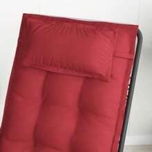 Set Of 2 Outsunny Cushions For Sun Loungers, Water-Repellent, For Garden Loungers, Beach Chairs, Deck Chairs, Garden Furniture Cushions, 50 X 116 X 5 Cm, Burgundy Red - Redwood - View 8