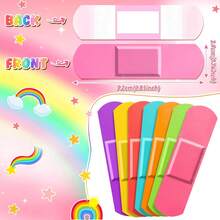 20/30/40/50/60/80/100pcs Cute Colorful Bandages, Elastic Adhesive Breathable Cartoon Colored Bandages, One-Time High Elasticity Bandages, Suitable For Abrasions, Wound Care, First Aid Patches, Outdoor Sports Bandages, Home First Aid Kits, Home And Outdoor Basic Wound Protection Stickers, Colorful Patches Showcase Unique Personalized. - Multicolor - View 5