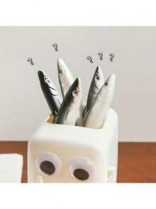 引人注目的趣味鱼形圆珠笔 - 适合作为学校、办公室和派对礼物 - 独特的海洋主题文具礼品，创意学生礼物 - 彩色 - 查看 6