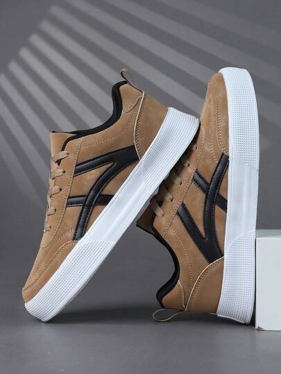 大码时尚休闲男鞋，经典时尚男士运动鞋系带跑步鞋，个性化男士休闲运动鞋街头鞋