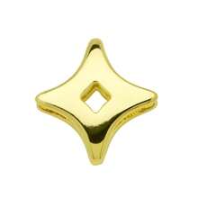 1 pieza Colgante de letra del alfabeto A-Z, Cuentas con agujero grande con inicial, Accesorio de joyería chapado en oro de 18K - Dorado - Ver 34
