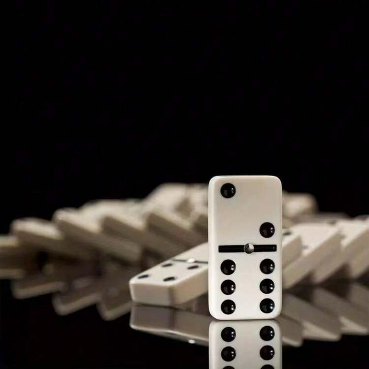 28pcs Double Six Dominoes Set - Classic Board Game With Wooden Box, Portable For Tabletop Entertainment, Travel, Adult Domino Tile Game, 2-4 Players, Strategy Board Game, Elegant Storage Box, Durable Traditional Black Dot Dominoes, Suitable For Family Game Night And Tournaments, Interactive Game, Gathering - Multicolor - View 7