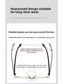 1副新款无框边缘处理时尚+100-+400高清防疲劳老花眼镜