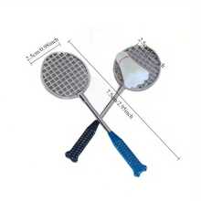 Mini Badminton Set, Includes 2 Rackets And 2 Shuttlecocks - Mini Sports Equipment, White Rackets With Black/Red Shuttlecocks, Compatible With Dollhouse, Model Sports Or Real Play - Ideal Gift For Badminton Enthusiasts And Collectors